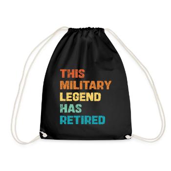 This Military Legend Retired - Turnbeutel - Schwarz - Vorne