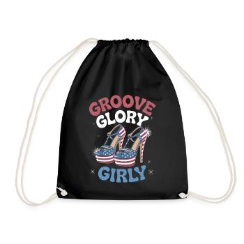 Groove Glory Girly Shoes Design for Patriots - Drawstring Bag - black - Front