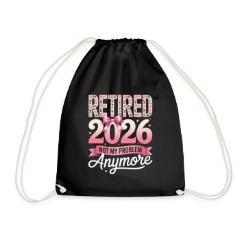 Retired 2026 Amore Not My Problem - Drawstring Bag - black - Front