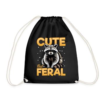 Drôle de raton laveur - Sac de sport léger - noir - Devant