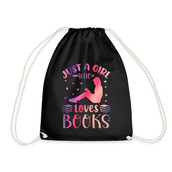 Just a girl who loves books - Turnbeutel - Schwarz - Vorne
