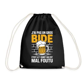 I don't have a big funny design blunder - Drawstring Bag - black - Front