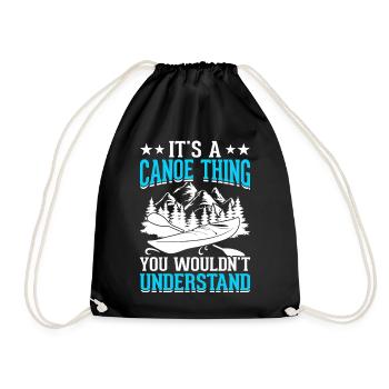 Kayak Kayaker Gifts Water Sports Outfits - Drawstring Bag - black - Front