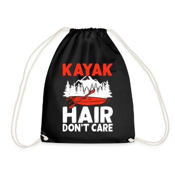 Kayak Kayaker Gifts Water Sports Outfits - Drawstring Bag - black - Front