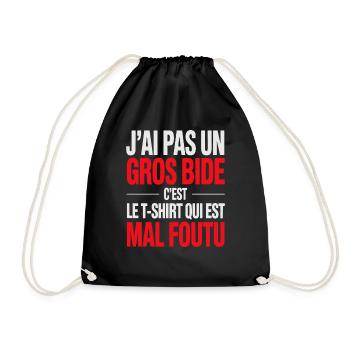 I don't have a big funny design blunder - Drawstring Bag - black - Front