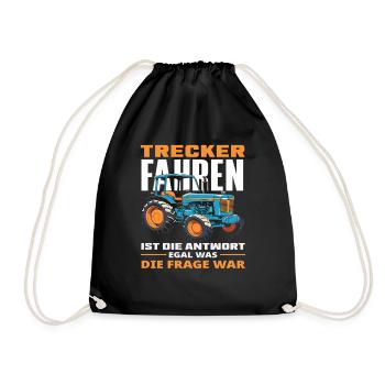 Tractor Driver Tractor Lover Funny Farm - Drawstring Bag - black - Front