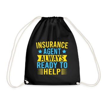 Insurance Agent Ready To Help Funny Insurance - Turnbeutel - Schwarz - Vorne