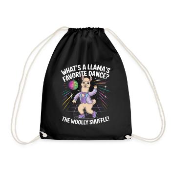 Danse amusante du lama : le Woolly Shuffle - Sac de sport léger - noir - Devant