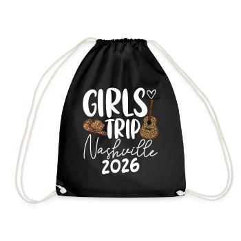 Girls Trip Nashville 2026 - Turnbeutel - Schwarz - Vorne