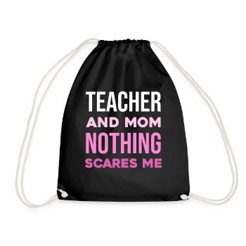 Professeur et maman – Rien ne me fait peur - Sac de sport léger - noir - Devant
