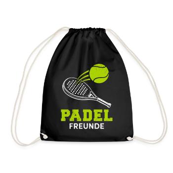 Padel Team PADEL FRIENDS Padel Games Fun - Drawstring Bag - black - Front