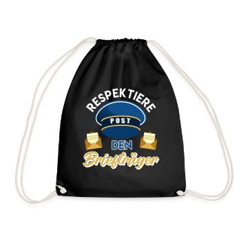 Postman RESPECT MAIL THE POSTMAN FUNNY - Drawstring Bag - black - Front