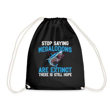 Accessoires de mégalodon pour dents d’amoureux de requin - Sac de sport léger - noir - Devant