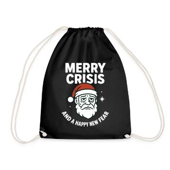 Crise joyeuse et une nouvelle peur heureuse du Père Noël - Sac de sport léger - noir - Devant