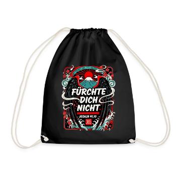 FEAR NOT Japan Cherry Blossoms Fuji - Drawstring Bag - black - Front