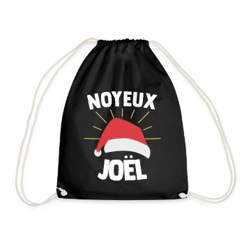 Noyeux Joël Humor Frohe Weihnachten Ausdruck Lustig - Turnbeutel - Schwarz - Vorne