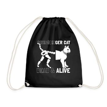 Le chat de Schrödinger - Sac de sport léger - noir - Devant