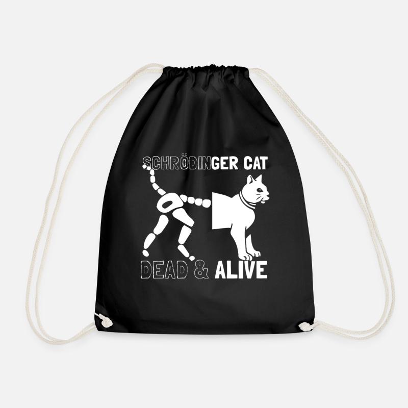 Schrödinger's cat - Drawstring Bag - black