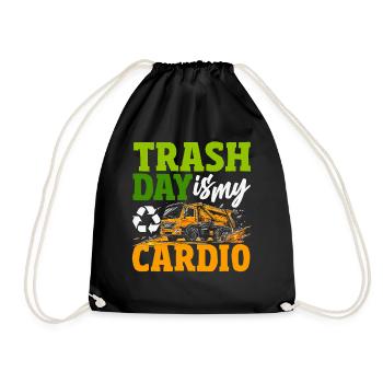 Garbage Day is my favorite day - Drawstring Bag - black - Front