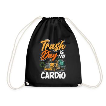 Garbage Day is my favorite day - Drawstring Bag - black - Front