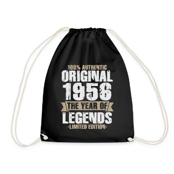 Original 1956 Vintage Vintage Anniversaire Rétro - Sac de sport léger - noir - Devant