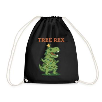 Tree Rex Design familial de Noël drôle - Sac de sport léger - noir - Devant