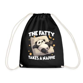 Un cadeau pour les paresseux et les amateurs de pandas - Sac de sport léger - noir - Devant