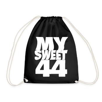 Sweet 44 - Drawstring Bag - black - Front