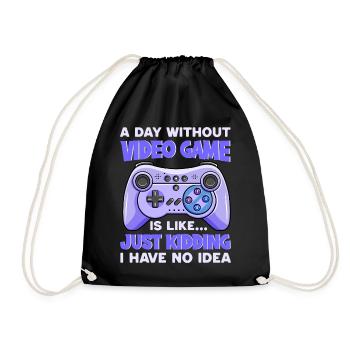 Gamer Gaming - Drawstring Bag - black - Front