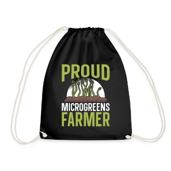 Microgreens Gardening Kit Microgreens drinnen anbauen - Turnbeutel - Schwarz - Vorne