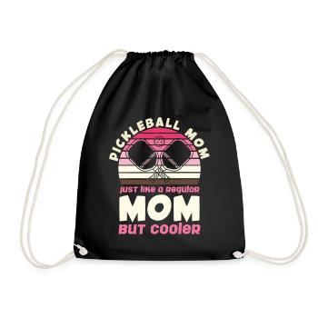 Pickleball Mom Retro Stripes - Turnbeutel - Schwarz - Vorne