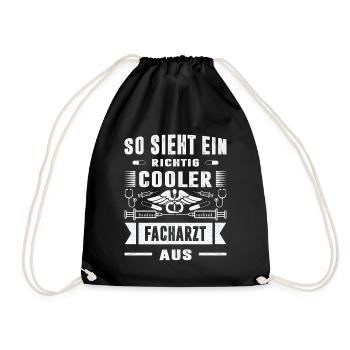 Pflegerin Geschenke Pflege Lustig Krankenpflegerin - Turnbeutel - Schwarz - Vorne