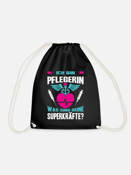 Pflegerin Geschenke Pflege Lustig Krankenpflegerin - Turnbeutel - Schwarz