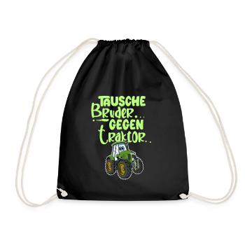 Échanger le frère contre le tracteur - Sac de sport léger - noir - Devant