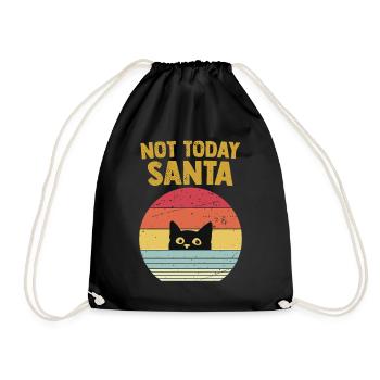 C'est Pas Aujourd'hui Noël Cadeau Humour Chat - Sac de sport léger - noir - Devant