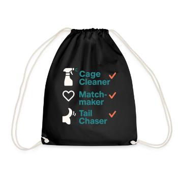 Adoption Day Pet Rescue Shelter - Drawstring Bag - black - Front