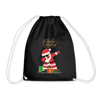 Drôle de Père Noël qui tamponne la neige - Sac de sport léger - noir - Devant