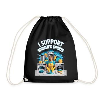 Je soutiens le bootleg inportable du sport féminin - Sac de sport léger - noir - Devant