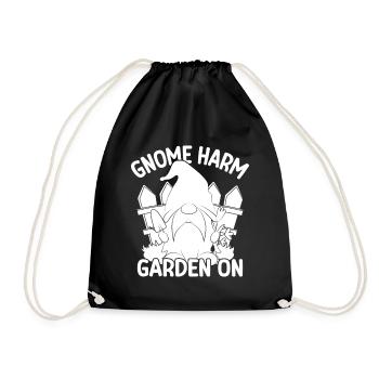Gnome Costume Men Gnome Harm Garden On Gnome - Drawstring Bag - black - Front