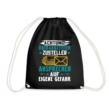 Postmen ATTENTION OVERWORKED DELIVERY STAFF - Drawstring Bag - black - Front