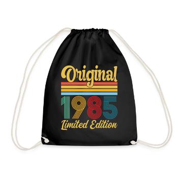 Geburtstagsgeschenk 1985 Originales Vintage-Retro-Geschenk - Turnbeutel - Schwarz - Vorne
