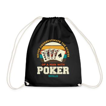 Pouvoir du poker : Homme aux compétences en poker - Sac de sport léger - noir - Devant