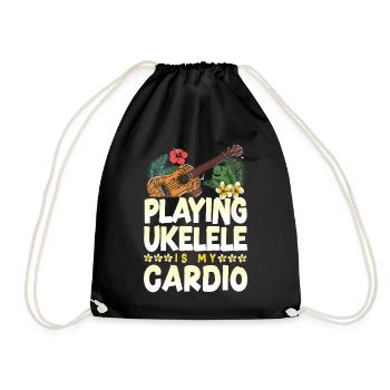Jeu du ukulélé hawaïen - Sac de sport léger - noir - Devant