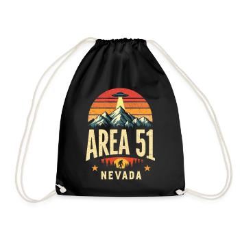Area 51 Nevada UFO trifft Bigfoot - Turnbeutel - Schwarz - Vorne