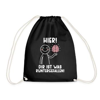 Here you fell down something sarcastic - Drawstring Bag - black - Front