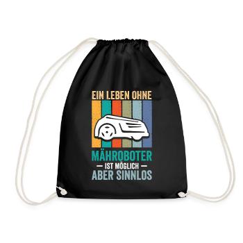 Une vie sans tondeuses robotiques - Sac de sport léger - noir - Devant