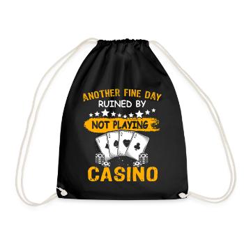 Casino Casinospiel - Turnbeutel - Schwarz - Vorne