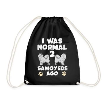 Ich War Normal Vor 2 Samoyeds - Turnbeutel - Schwarz - Vorne