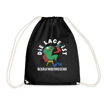 L’endroit est le poisson ivre - Sac de sport léger - noir - Devant