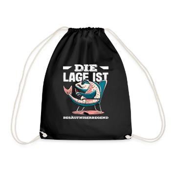L’endroit est le poisson ivre - Sac de sport léger - noir - Devant